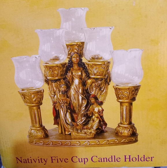 Nativity Scene Candle Holder - Picture 6 of 10